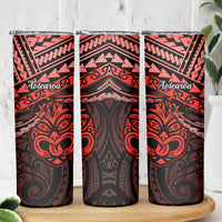 Matariki New Zealand Skinny Tumbler Maori New Year Tiki Red Version LT14 - Polynesian Pride