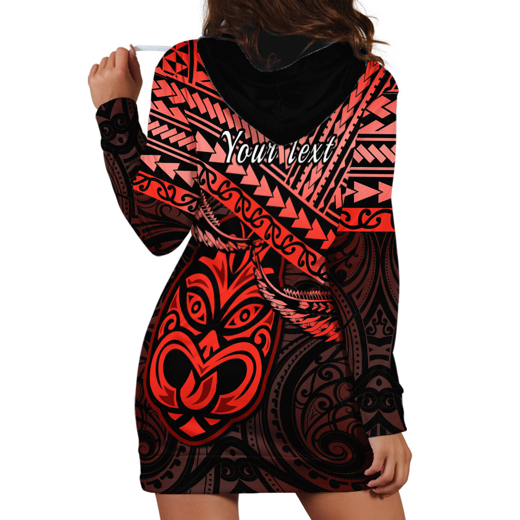 Personalised Matariki New Zealand Hoodie Dress Maori New Year Tiki Red Version LT14 - Polynesian Pride