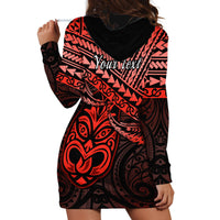Personalised Matariki New Zealand Hoodie Dress Maori New Year Tiki Red Version LT14 - Polynesian Pride