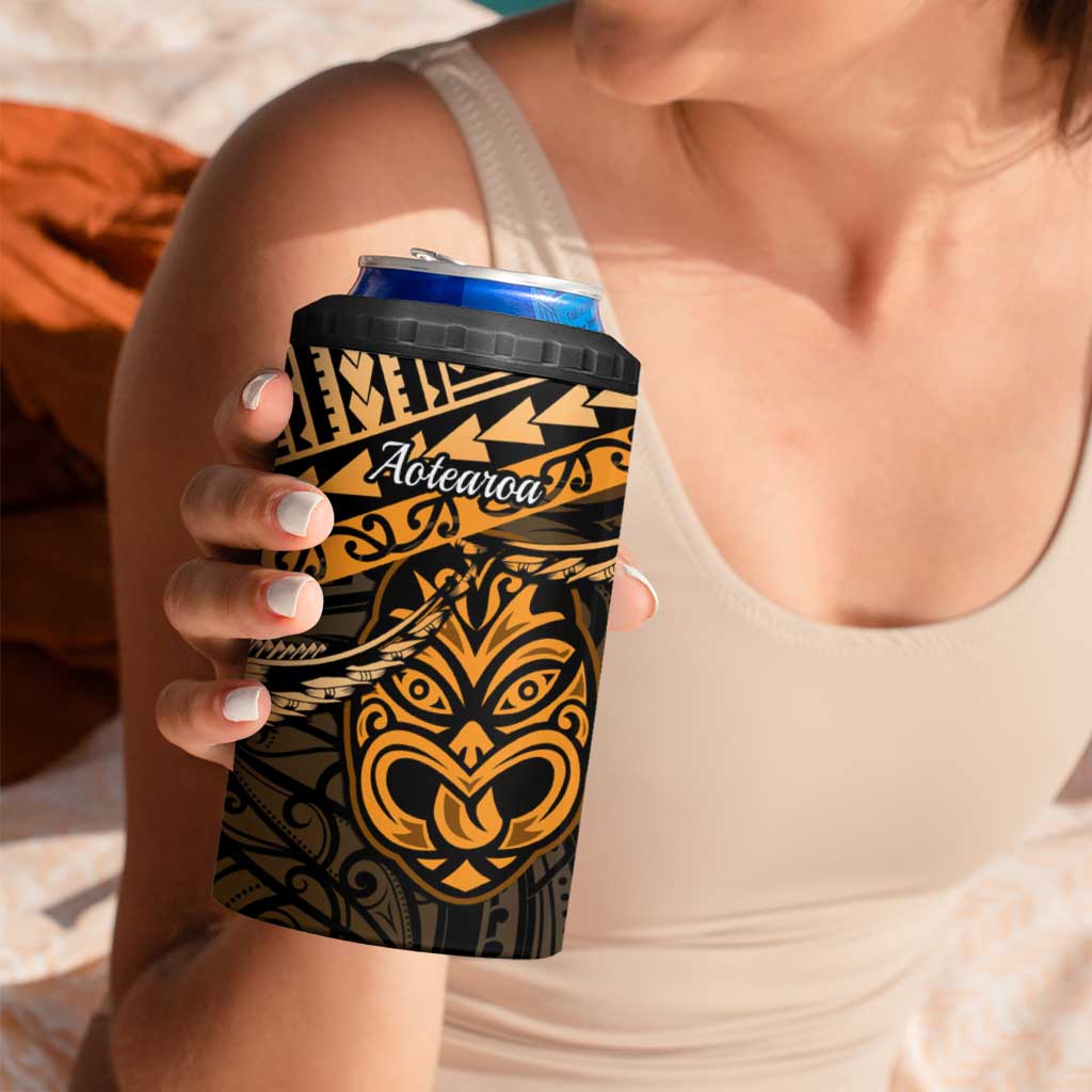 Matariki New Zealand 4 in 1 Can Cooler Tumbler Maori New Year Tiki Gold Version LT14 - Polynesian Pride