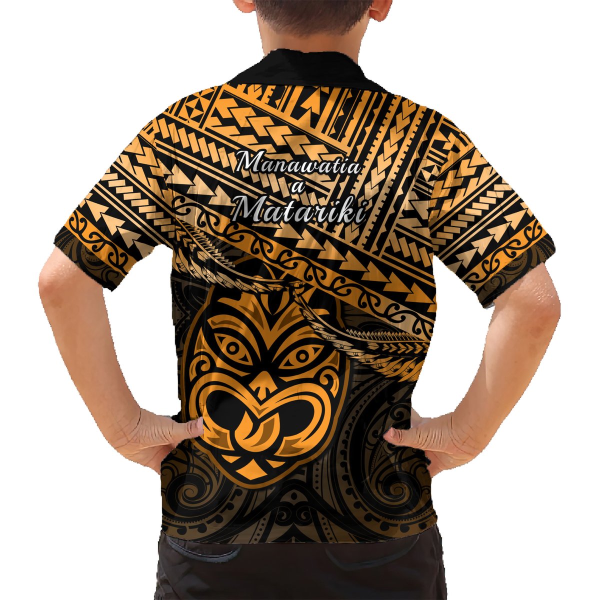 Matariki New Zealand Hawaiian Shirt Maori New Year Tiki Gold Version LT14 - Polynesian Pride