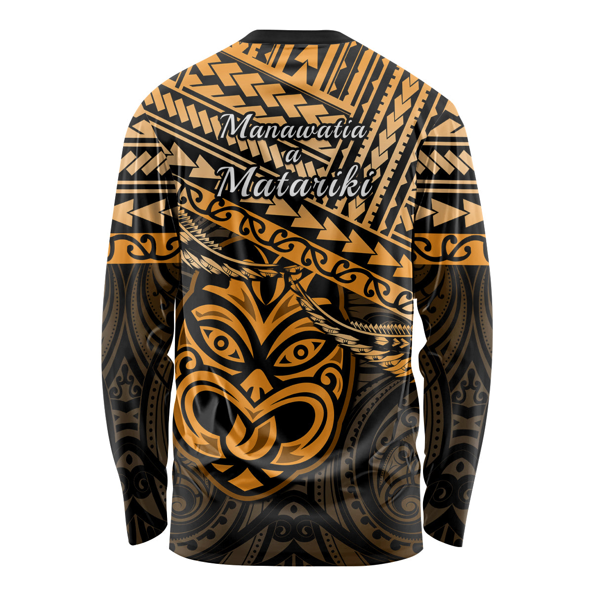 Matariki New Zealand Long Sleeve Shirt Maori New Year Tiki Gold Version LT14 - Polynesian Pride