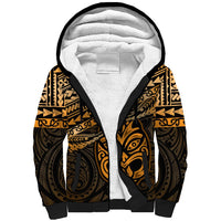 Matariki New Zealand Sherpa Hoodie Maori New Year Tiki Gold Version LT14 Unisex Gold - Polynesian Pride