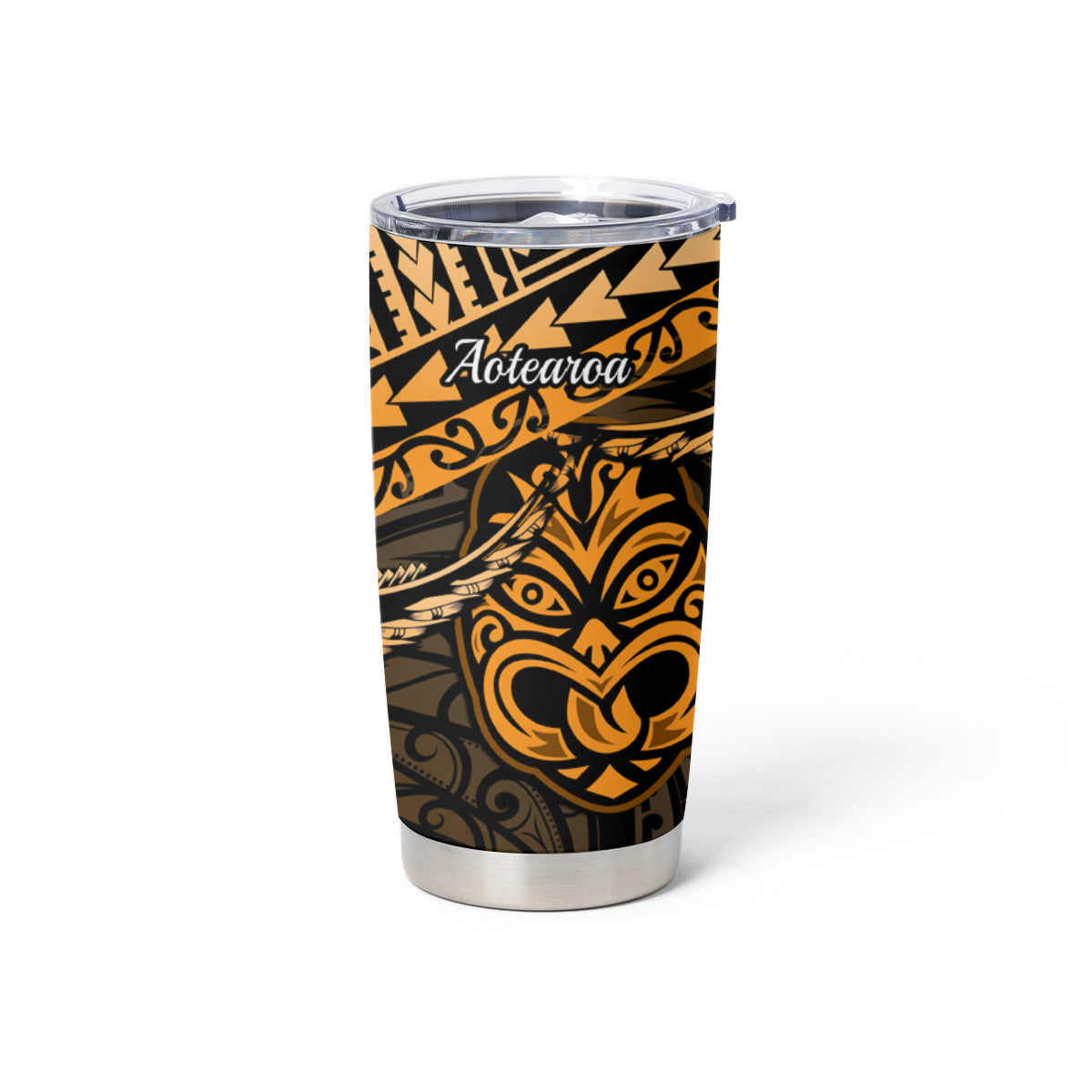 Matariki New Zealand Tumbler Cup Maori New Year Tiki Gold Version LT14 - Polynesian Pride