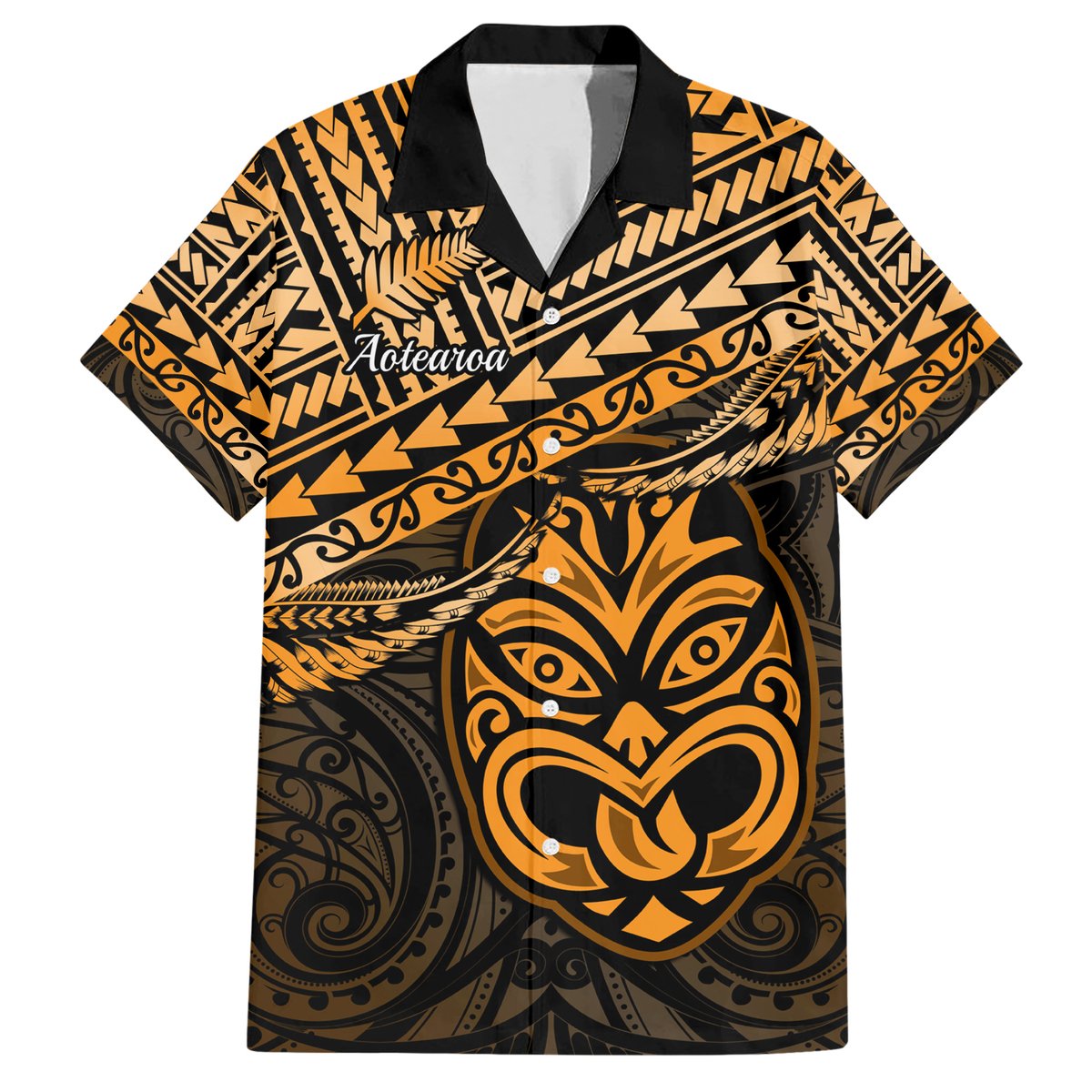 Personalised Matariki New Zealand Hawaiian Shirt Maori New Year Tiki Gold Version LT14 Gold - Polynesian Pride