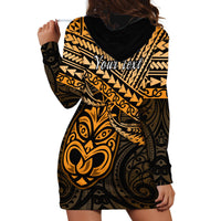 Personalised Matariki New Zealand Hoodie Dress Maori New Year Tiki Gold Version LT14 - Polynesian Pride