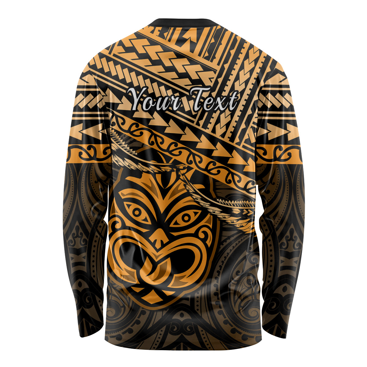 Personalised Matariki New Zealand Long Sleeve Shirt Maori New Year Tiki Gold Version LT14 - Polynesian Pride