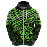 Matariki New Zealand Hoodie Maori New Year Tiki Green Version LT14 - Polynesian Pride
