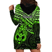 Matariki New Zealand Hoodie Dress Maori New Year Tiki Green Version LT14 - Polynesian Pride