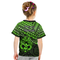 Matariki New Zealand Kid T Shirt Maori New Year Tiki Green Version LT14 - Polynesian Pride