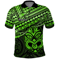 Matariki New Zealand Polo Shirt Maori New Year Tiki Green Version LT14 Green - Polynesian Pride