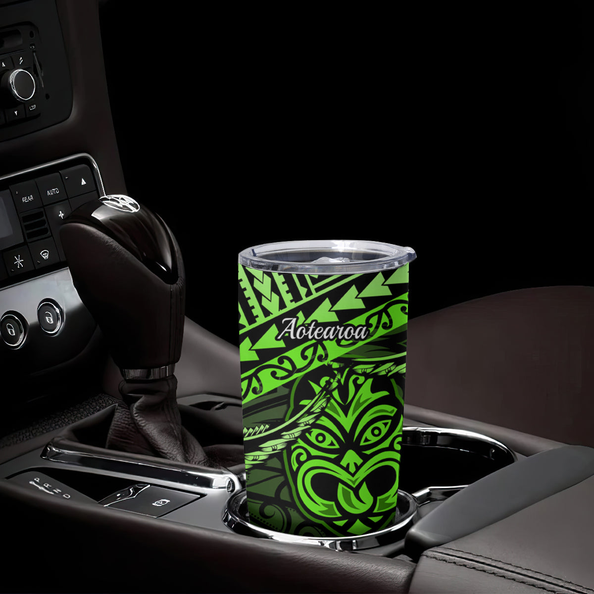 Matariki New Zealand Tumbler Cup Maori New Year Tiki Green Version LT14 - Polynesian Pride
