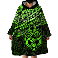 Matariki New Zealand Wearable Blanket Hoodie Maori New Year Tiki Green Version LT14 - Polynesian Pride