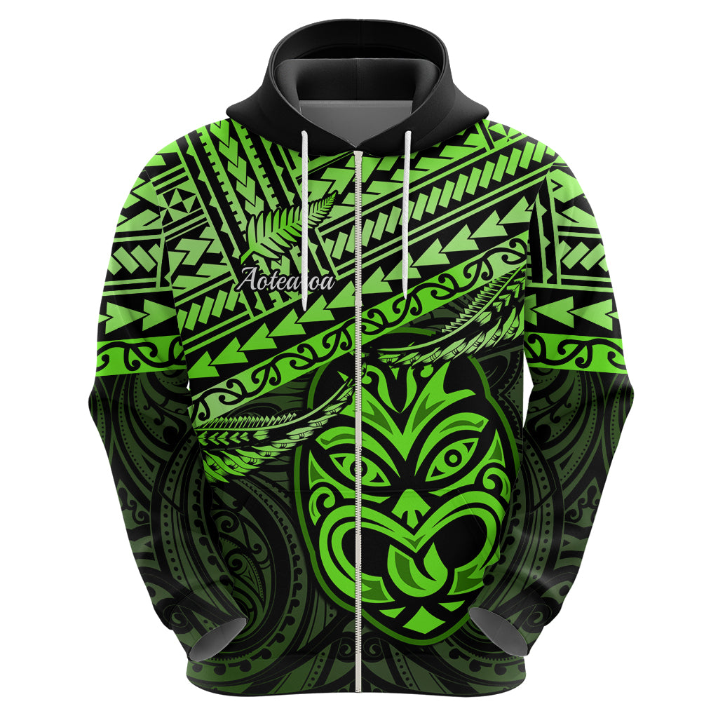 Custom Matariki New Zealand Hoodie Maori New Year Tiki Green Version LT14 - Polynesian Pride