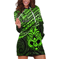 Personalised Matariki New Zealand Hoodie Dress Maori New Year Tiki Green Version LT14 Green - Polynesian Pride