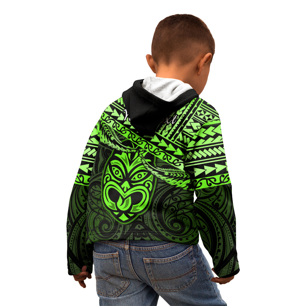 Personalised Matariki New Zealand Kid Hoodie Maori New Year Tiki Green Version LT14