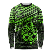 Personalised Matariki New Zealand Long Sleeve Shirt Maori New Year Tiki Green Version LT14 Unisex Green - Polynesian Pride