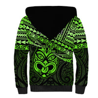 Personalised Matariki New Zealand Sherpa Hoodie Maori New Year Tiki Green Version LT14 - Polynesian Pride