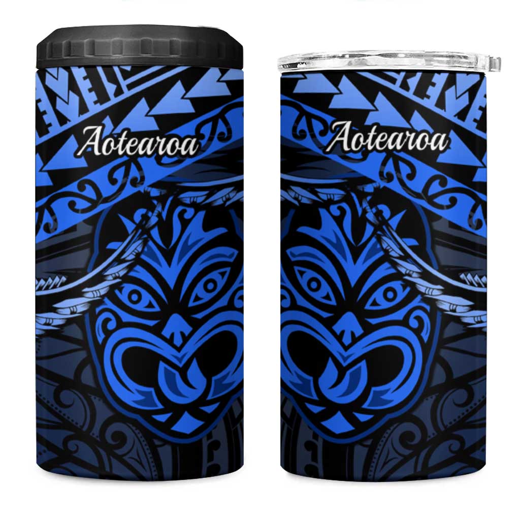 Matariki New Zealand 4 in 1 Can Cooler Tumbler Maori New Year Tiki Blue Version LT14 One Size: 16 oz Blue - Polynesian Pride