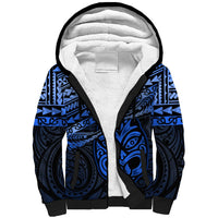 Matariki New Zealand Sherpa Hoodie Maori New Year Tiki Blue Version LT14 Unisex Blue - Polynesian Pride