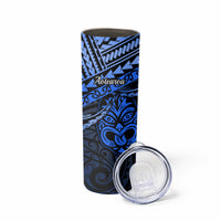 Matariki New Zealand Skinny Tumbler Maori New Year Tiki Blue Version LT14 - Polynesian Pride