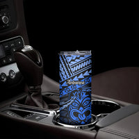 Matariki New Zealand Skinny Tumbler Maori New Year Tiki Blue Version LT14 - Polynesian Pride
