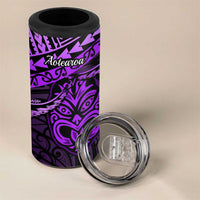 Matariki New Zealand 4 in 1 Can Cooler Tumbler Maori New Year Tiki Purple Version LT14 - Polynesian Pride