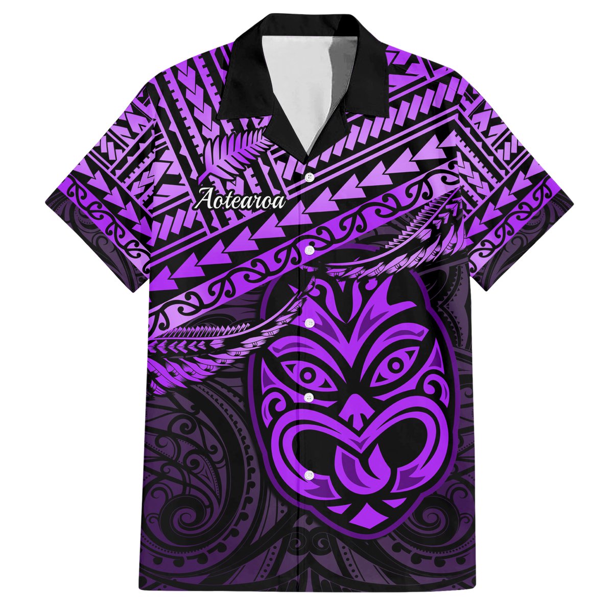 Matariki New Zealand Hawaiian Shirt Maori New Year Tiki Purple Version LT14 Purple - Polynesian Pride