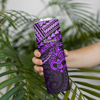 Matariki New Zealand Skinny Tumbler Maori New Year Tiki Purple Version LT14 - Polynesian Pride