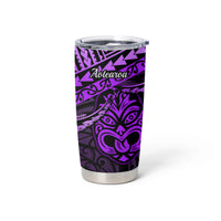 Matariki New Zealand Tumbler Cup Maori New Year Tiki Purple Version LT14 - Polynesian Pride