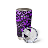 Matariki New Zealand Tumbler Cup Maori New Year Tiki Purple Version LT14 - Polynesian Pride
