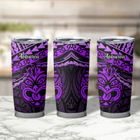 Matariki New Zealand Tumbler Cup Maori New Year Tiki Purple Version LT14 - Polynesian Pride