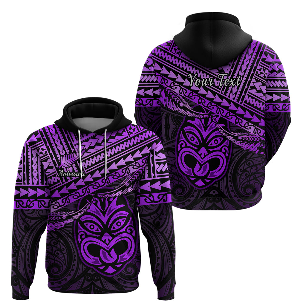 Custom Matariki New Zealand Hoodie Maori New Year Tiki Purple Version LT14 - Polynesian Pride