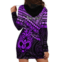 Personalised Matariki New Zealand Hoodie Dress Maori New Year Tiki Purple Version LT14 - Polynesian Pride