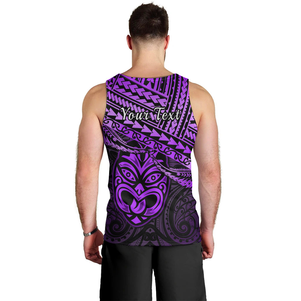Personalised Matariki New Zealand Men Tank Top Maori New Year Tiki Purple Version LT14 - Polynesian Pride