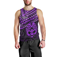 Personalised Matariki New Zealand Men Tank Top Maori New Year Tiki Purple Version LT14 - Polynesian Pride