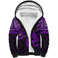 Personalised Matariki New Zealand Sherpa Hoodie Maori New Year Tiki Purple Version LT14 Unisex Purple - Polynesian Pride