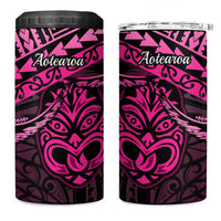Matariki New Zealand 4 in 1 Can Cooler Tumbler Maori New Year Tiki Pink Version LT14 One Size: 16 oz Pink - Polynesian Pride