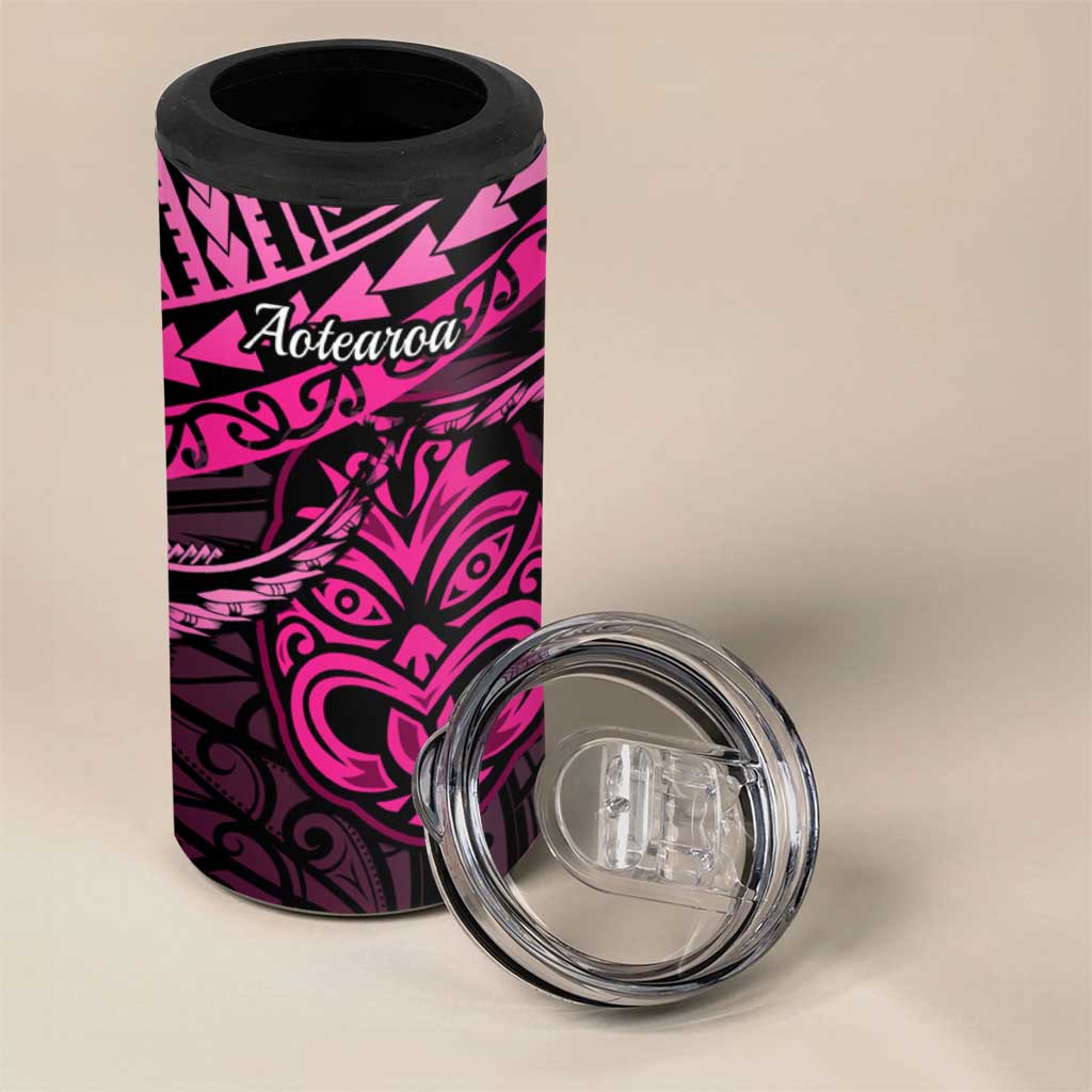 Matariki New Zealand 4 in 1 Can Cooler Tumbler Maori New Year Tiki Pink Version LT14 - Polynesian Pride