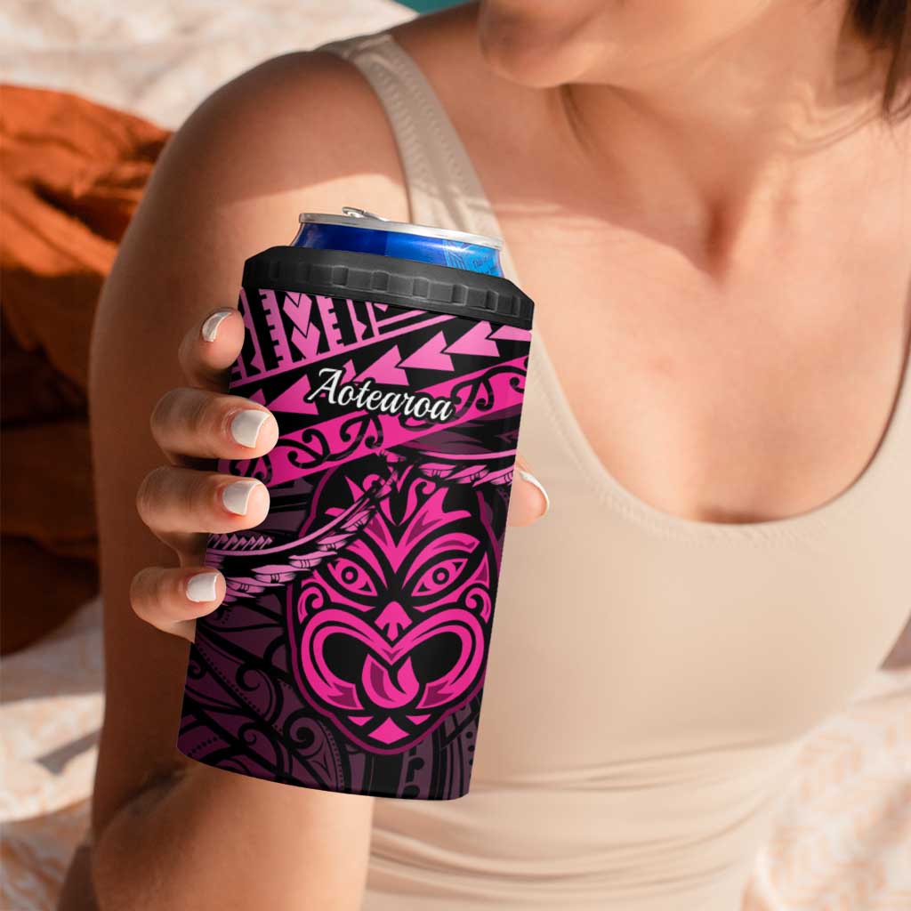 Matariki New Zealand 4 in 1 Can Cooler Tumbler Maori New Year Tiki Pink Version LT14 - Polynesian Pride