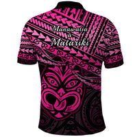 Matariki New Zealand Polo Shirt Maori New Year Tiki Pink Version LT14 - Polynesian Pride