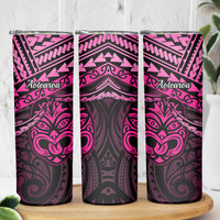 Matariki New Zealand Skinny Tumbler Maori New Year Tiki Pink Version LT14 - Polynesian Pride