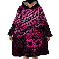 Matariki New Zealand Wearable Blanket Hoodie Maori New Year Tiki Pink Version LT14 - Polynesian Pride