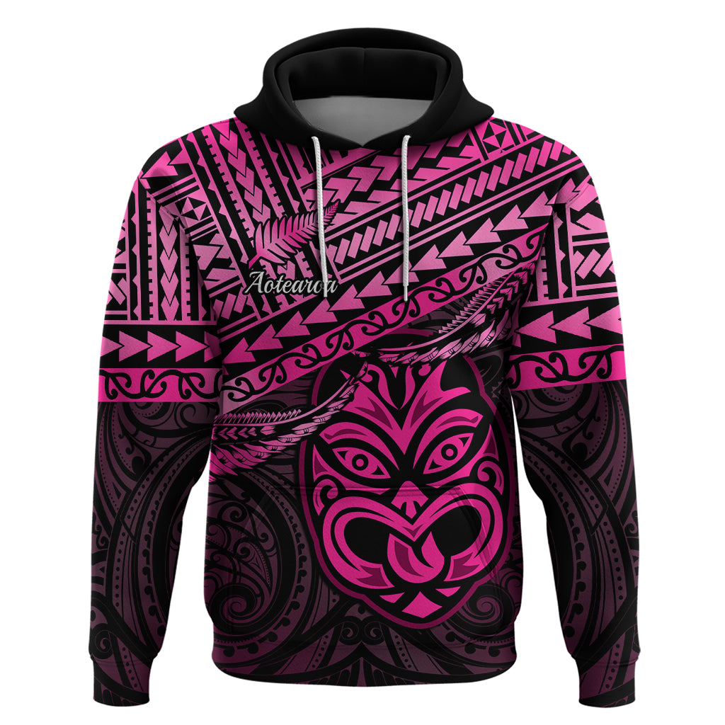 Custom Matariki New Zealand Hoodie Maori New Year Tiki Pink Version LT14 Pullover Hoodie Pink - Polynesian Pride