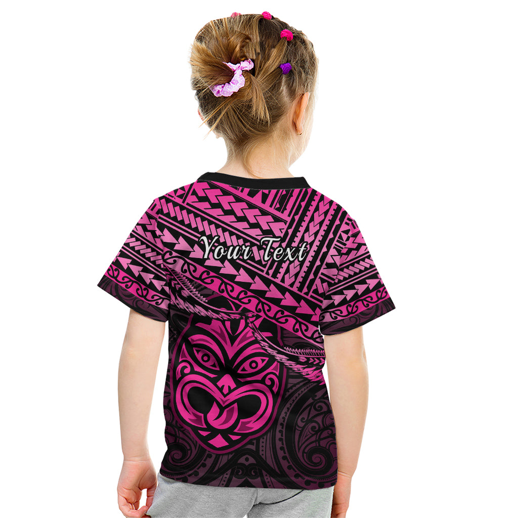 Personalised Matariki New Zealand Kid T Shirt Maori New Year Tiki Pink Version LT14 - Polynesian Pride