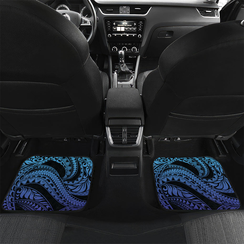 Personalised Polynesia Blue Marlin Fishing Car Mats Marlin Anchor Tattoo Polynesian Pattern