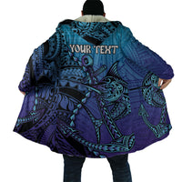 Personalised Polynesia Blue Marlin Fishing Cloak Marlin Anchor Tattoo Polynesian Pattern