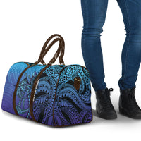 Personalised Polynesia Blue Marlin Fishing Travel Bag Marlin Anchor Tattoo Polynesian Pattern LT14 - Polynesian Pride