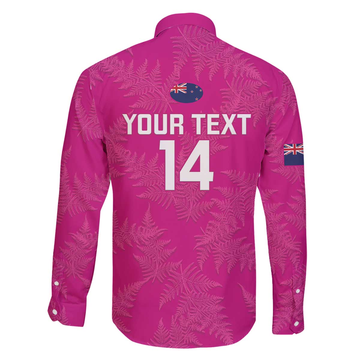 Custom New Zealand Silver Fern Rugby Family Matching Off Shoulder Short Dress and Hawaiian Shirt Go Aotearoa - Pink Version LT14 - Polynesian Pride