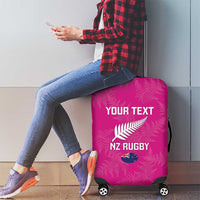 Custom New Zealand Silver Fern Rugby Luggage Cover Go Aotearoa - Pink Version